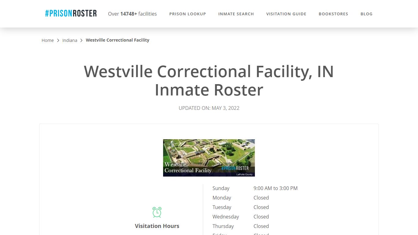 Westville Correctional Facility, IN Inmate Roster