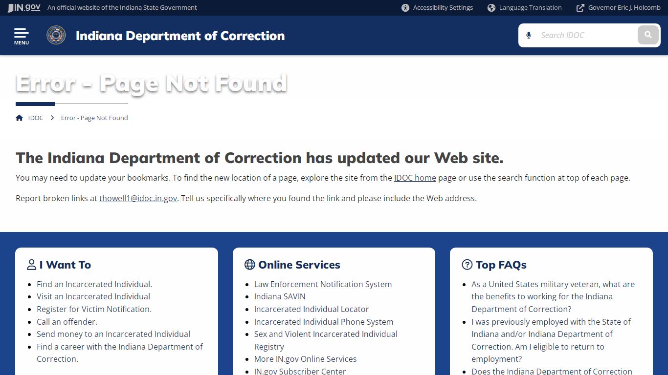 IDOC: Westville Correctional Facility - IN.gov